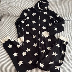 Black Onesie with White Star Pattern